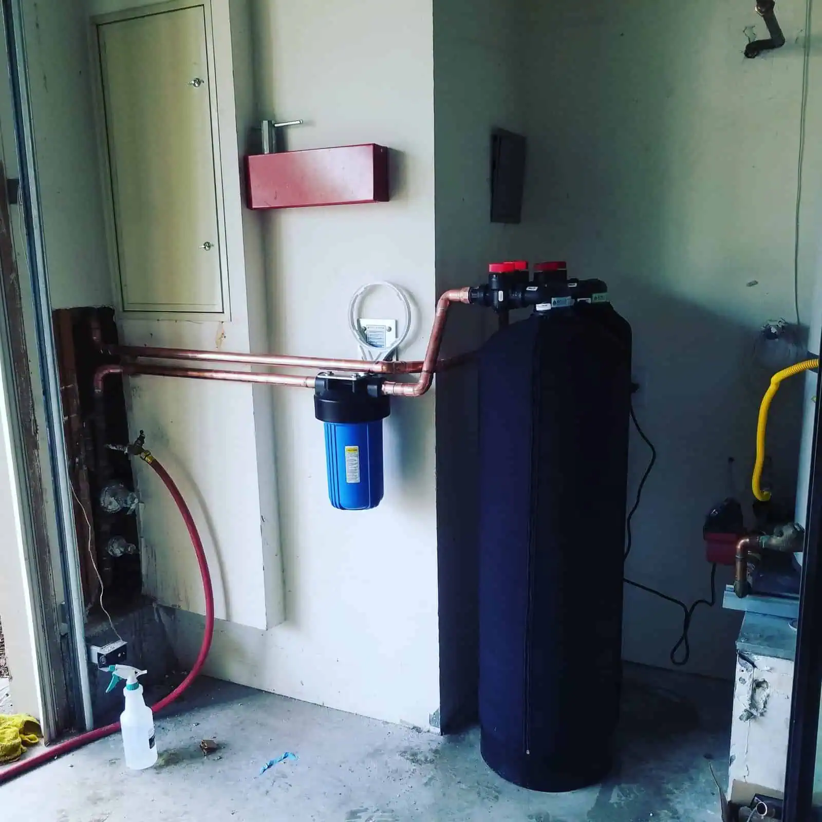 Water filtration system installed for clean, safe water at Leak Be Gone Plumbing.